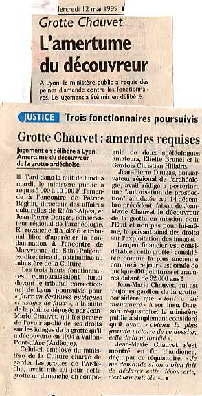 Justice pour la grotte Chauvet : ARTICLE DANS UNE ETROITURE / PATIENCE, IL ARRIVE...