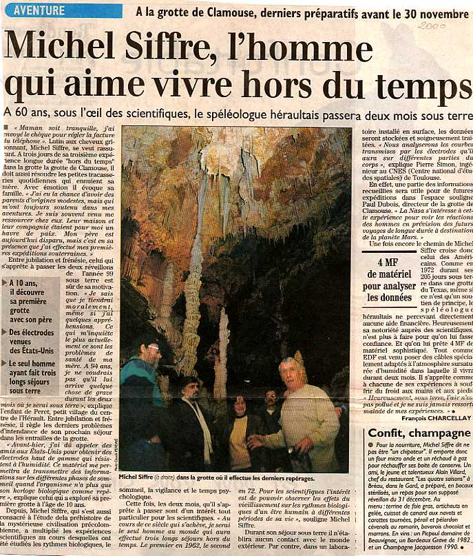 Hors du temps à Clamouse : ARTICLE DANS UNE ETROITURE / PATIENCE, IL ARRIVE...